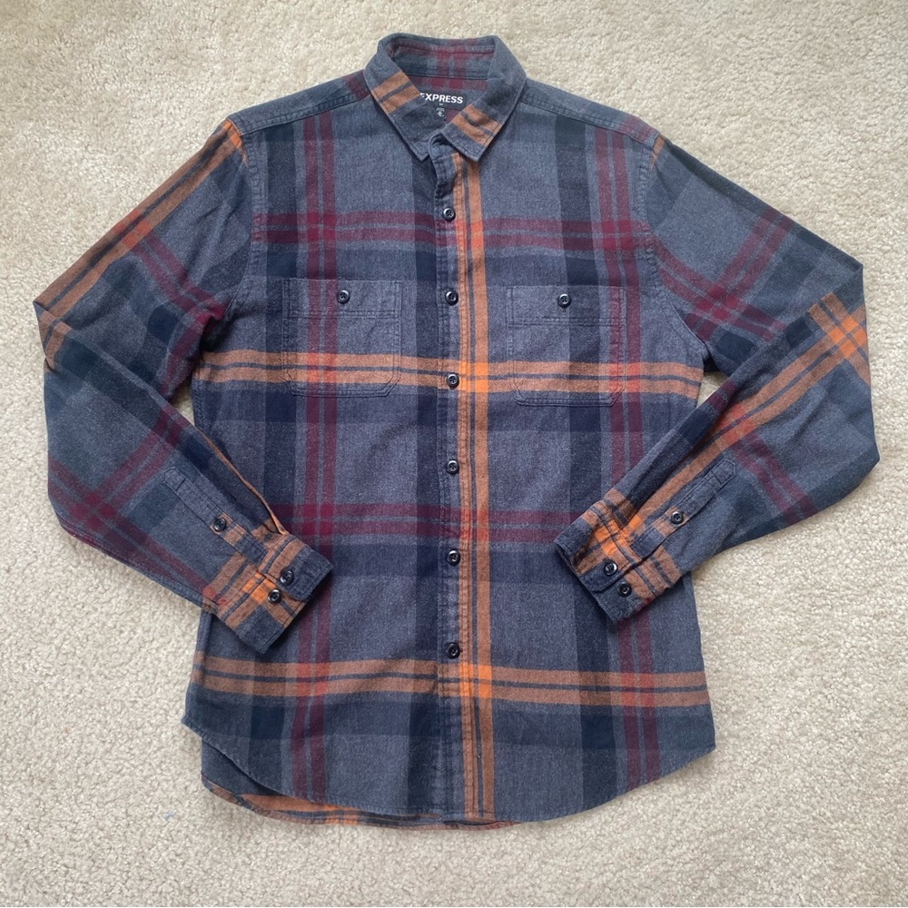 Express Men’s Plaid Flannel Shirt